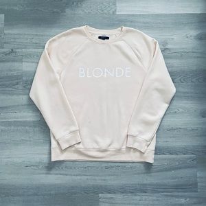 Brunette the Label BLONDE Crewneck Light Pink Never Worn
